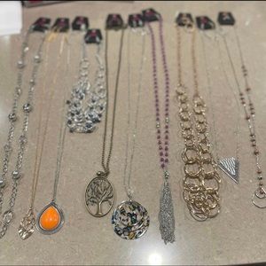 Lot 10 Paparazzi Necklaces with matching earrings